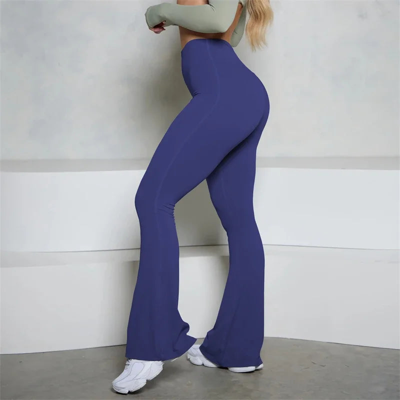 Bum New Yoga Pants Flare Scrunch Butt Pants Women Bell Bottoms Yoga Leggings High Waist Gym Fitness Pants Stretch Workout