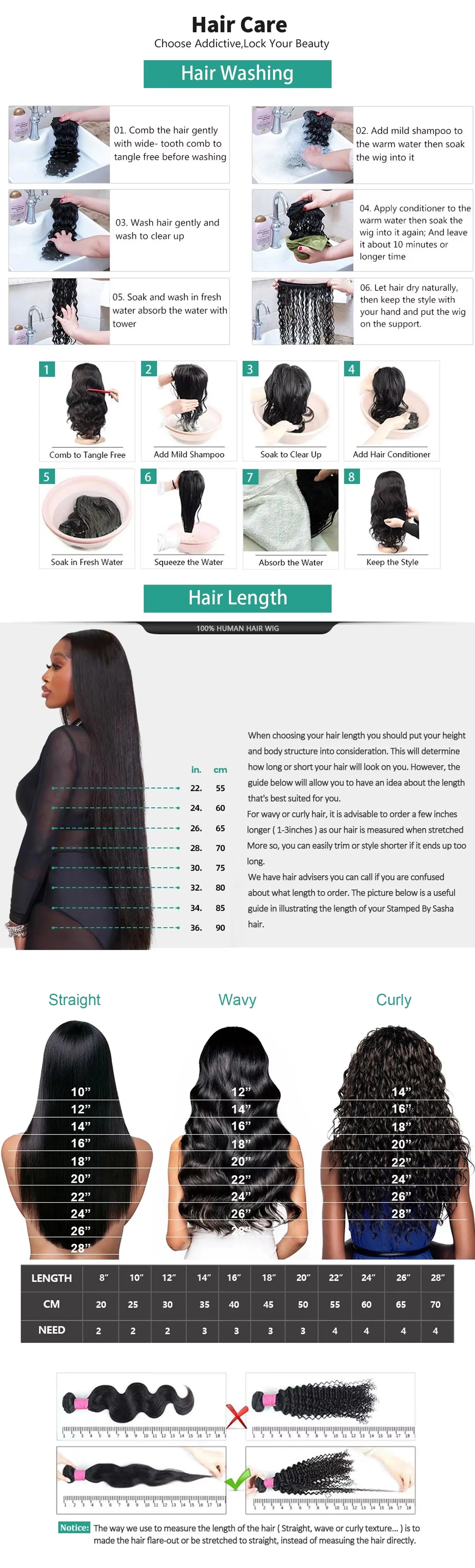 Natural Wave Hair 1/3/4 Bundles Deal 100% Virgin Raw Human Hair Weave Extension Double Wefts Can Be Colored Dyed 10-30Inch