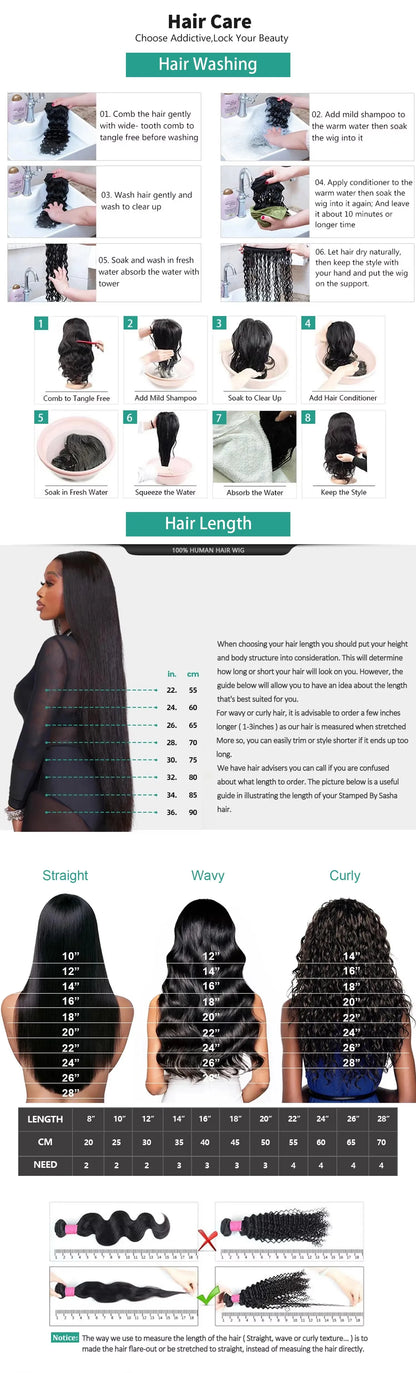 Natural Wave Hair 1/3/4 Bundles Deal 100% Virgin Raw Human Hair Weave Extension Double Wefts Can Be Colored Dyed 10-30Inch