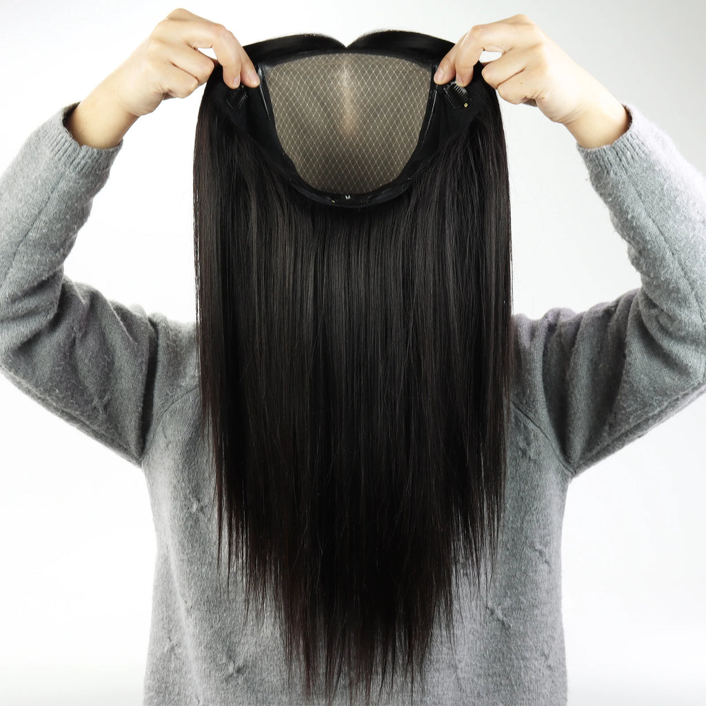 6x6“ Silk Top Full Lace Wig with PU front Real Virgin European Human Hair Wig for Women Silk Base with Elastic Net Wear to go