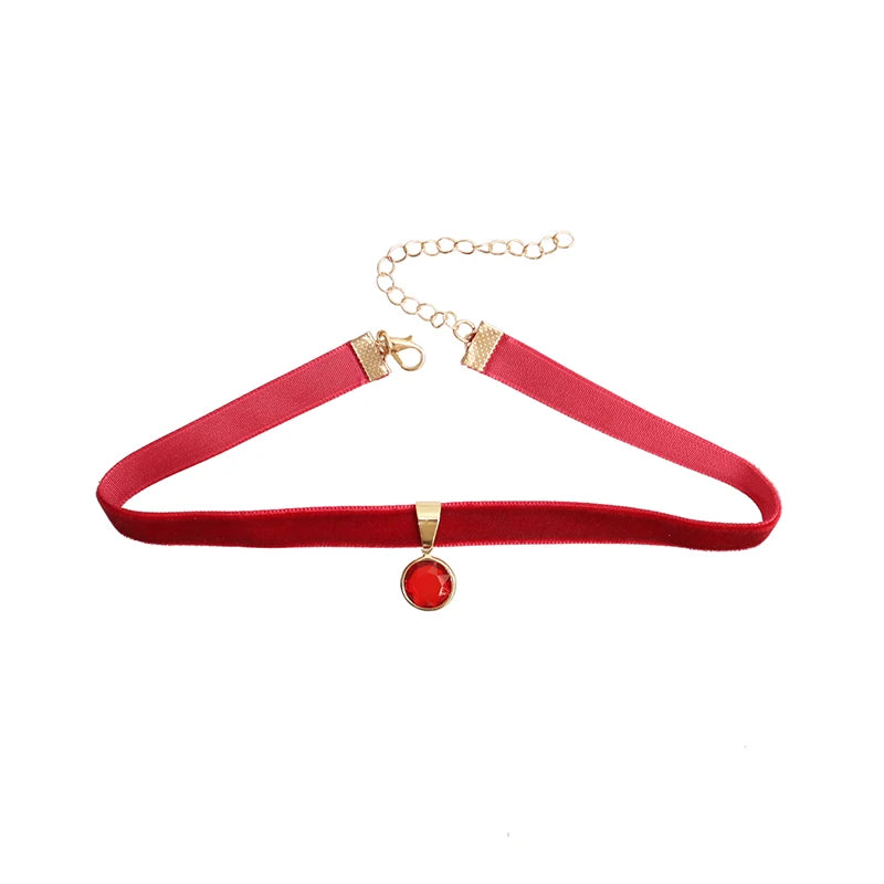 Fashion Lace Necklace For Women Adjustable Elegant Snowfake Strawberry Pendant Velvet Choker Necklace Collar Party Jewelry Gift