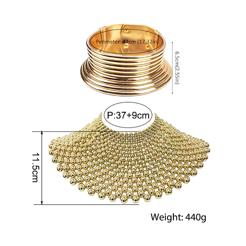 Indian Necklaces for Women Brand African Jewelry Handmade Beaded Statement Collar Beads Choker Necklace Wedding Dress