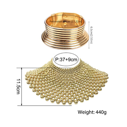 Indian Necklaces for Women Brand African Jewelry Handmade Beaded Statement Collar Beads Choker Necklace Wedding Dress