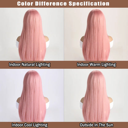 26Inch Colour Wig Long Straight Synthetic Wig for Women Fashion Wig for for Daily Halloween   Costume Party Cosplay ﻿