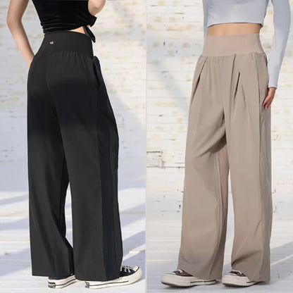 Yoga Pants Outdoor Loose Athletic Casual Pants Running Fitness Wide Leg Pants