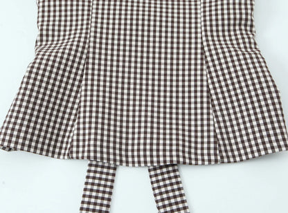 Tops For Women Bow Embellished Small Plaid Top 2025 Summer Camisole Sleeveless Top Woman Tops Women's Tank Top