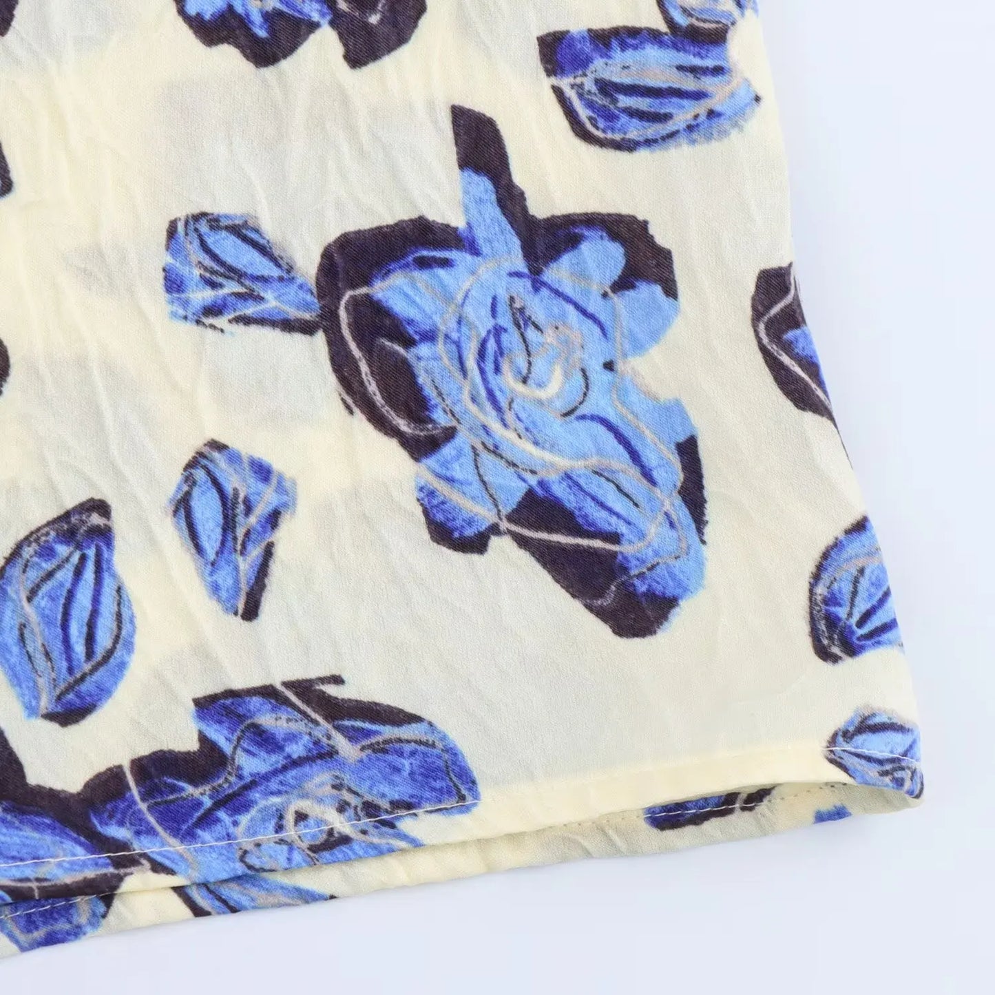 Women Skirt 2025 summer new ethnic style fashionable simple printed slit mid length pleated straight tube skirt