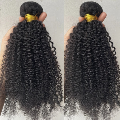 Brazilian Afro Kinky Curly Human Hair Bundles 4b 4c Afro kinky Bulk Human Hair Weave Bundle Deal Hair Extensions Wholesale