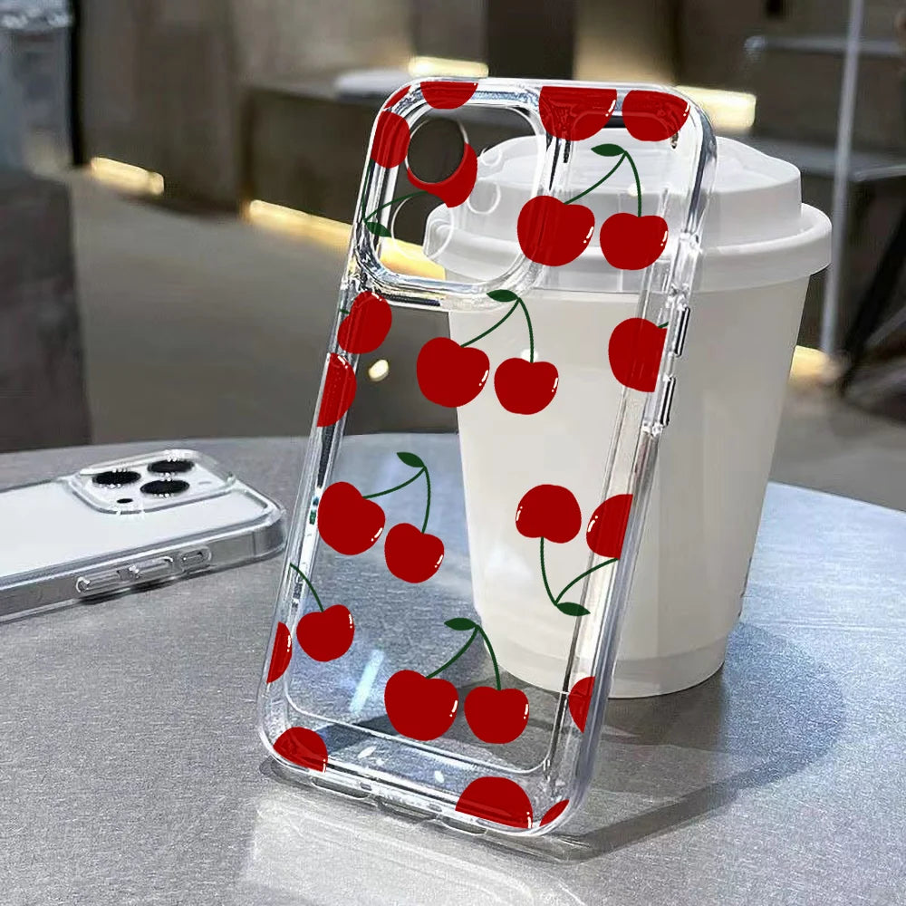 Flower Case For iPhone 11 Cases iPhone 15 12 13 14 16 Pro Max X XR XS Max 14 15 Plus 16Pro iPhone16 Clear Shockproof Cover Funda