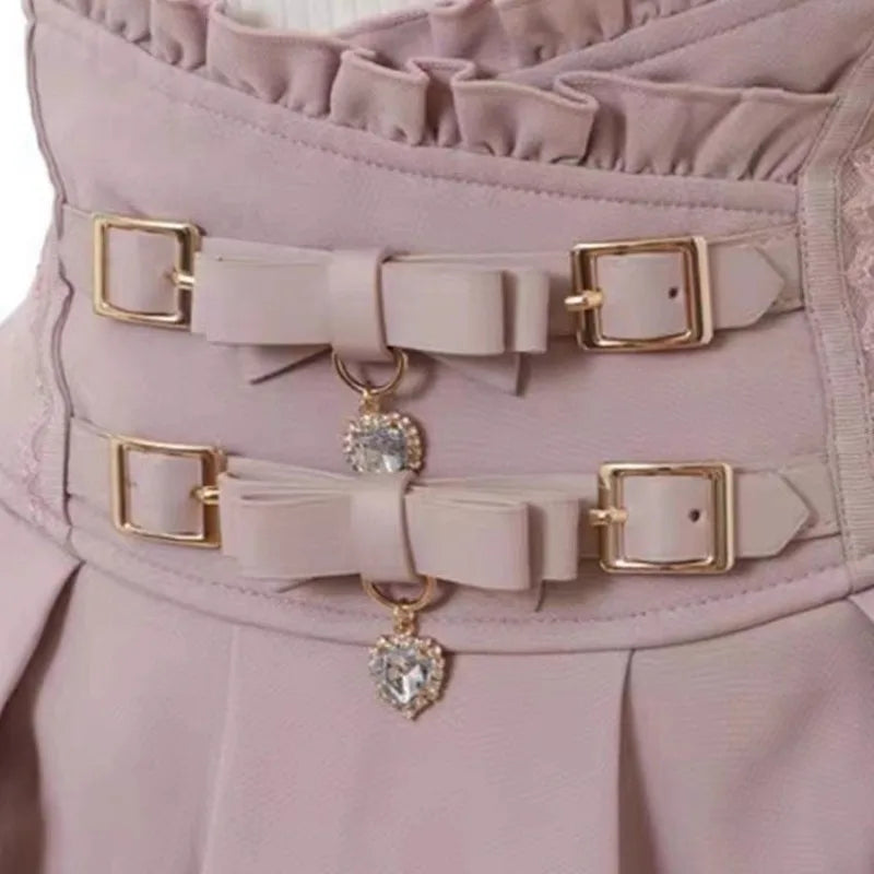 Japanese Skirts for Women High Waist A-line Ruffles Jupe Fashion Summer Saia 2025 Faldas Mujer De Moda Sweet Y2k Mini Skirt