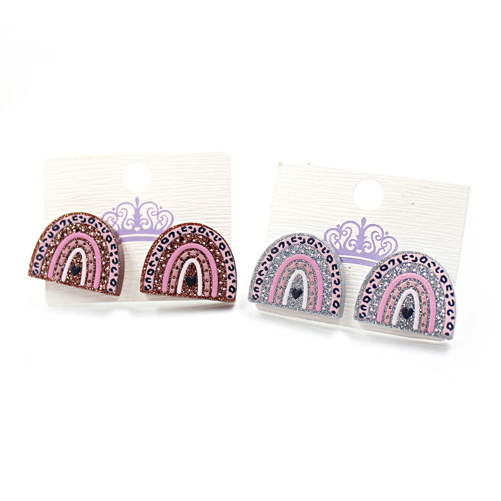 ST065 Acrylic Caterpillar Dangle Earrings Summer Earrings Glitter Acrylic Earrings