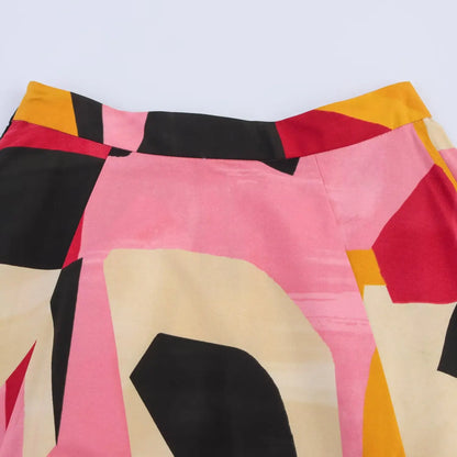 Skirts Summer Women's 2025 New Chic Print High Waist Women's Skirts Fashion Joker Street Youth Holiday Travel Skirts
