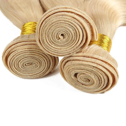 613 Blonde Hair Bundles Brazilian Hair Weave Bundle Body Wave Virgin Human Hair Long 26 28 30 32 Inches Human Hair Extension 10A