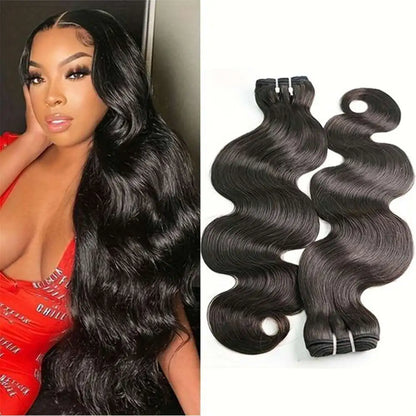 Human Hair Bundles Weave Brazilian Hair Bundles Loose Body Wave 3/4 Bundles Weft Virgin Raw Remy Hair Extensions For Women 28"