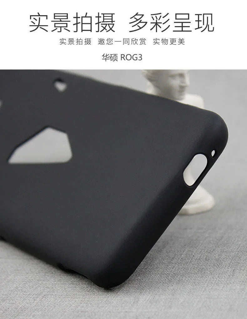 for Asus ROG Phone 3 Case Matte Soft Silicone Back Phone Cases For Asus ROG Phone3 Black TPU Shockproof Case