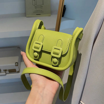 Women Bags Trendy Fashionable Retro Shoulder Bag Casual Crossbody Bag Children Messenger Bag Kids Bags for Girl Solid Wallet 가방