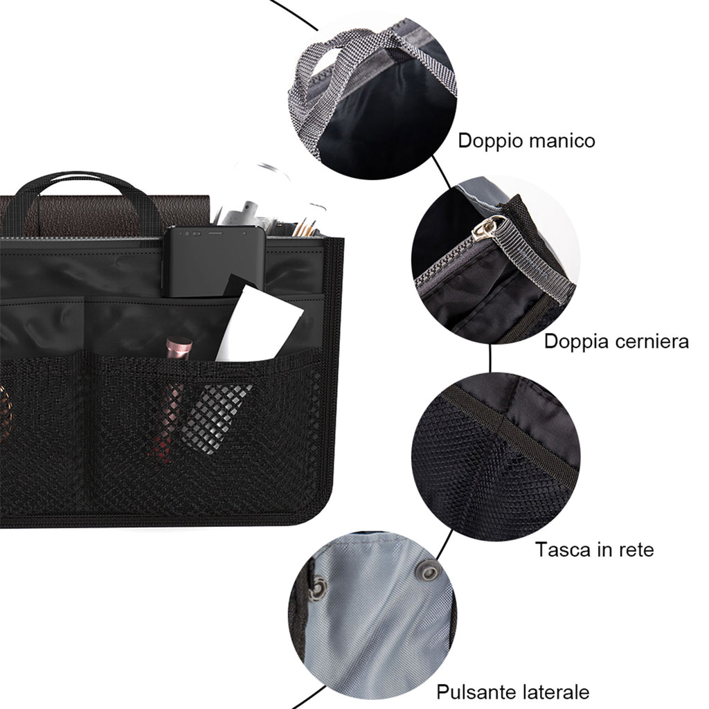 Women Make Up Cosmetic Bag Travel Handbag Nylon Large Container Make Up Case Organizer Bags Ladies Foldable Purse Clutch Bag