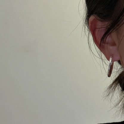 925 Sterling Silver Earrings For Women Trendy Simple Shinning Earring Jewelry Prevent Allergy Party Christmas Accessories