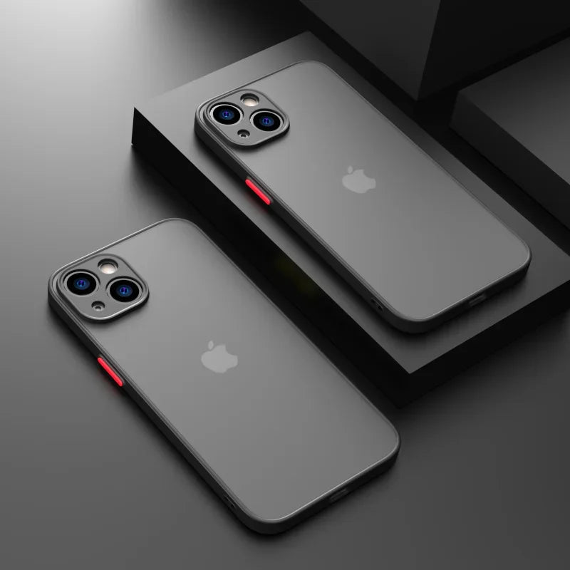 New Armor Bumper Shockproof Phone Case For iPhone 15 11 12 13 Mini 14 Pro XR X Xs Max Plus Silicone Hard Cover Capa