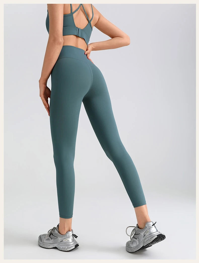 Women's Yoga Pants Gym Leggings Lady's Girl Fitness Soft touch Tights High Waist Elastic Breathable No T Line Sports Pants