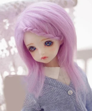 D09-P389 children handmade toy   1/12 1/8 1/6 1/4 1/3 MSD bjd doll wig red blue pink black DIY long straight hair 1pcs