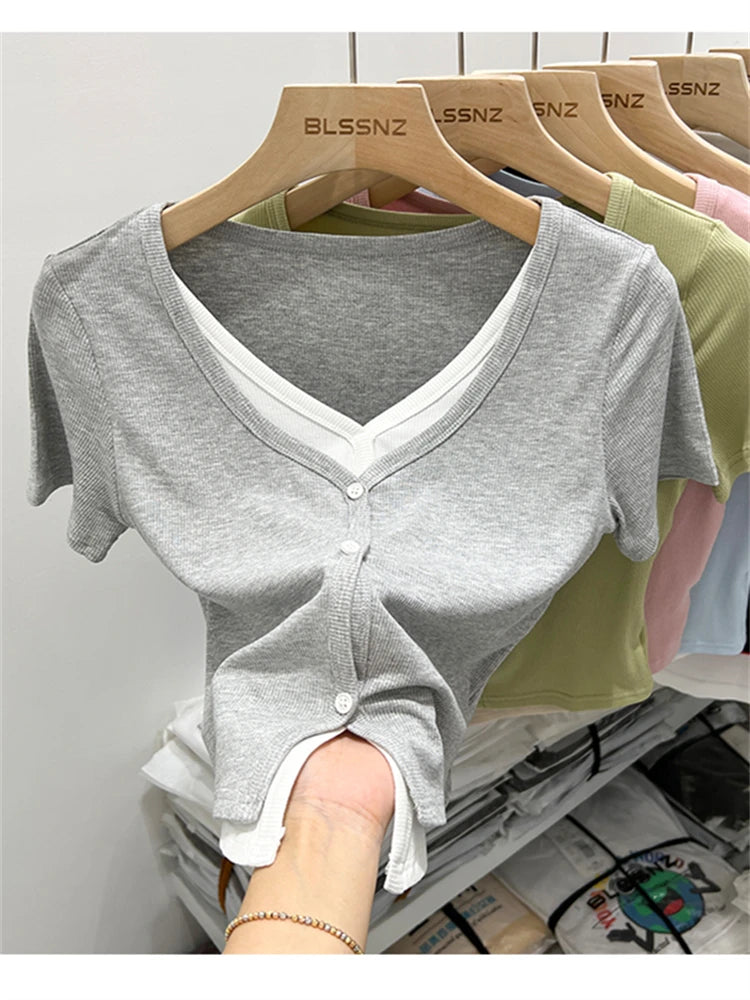 Summer Women T Shirt T-Shirt Woman Clothes Tops Tshirt Female Crop Top Tees Y2k Para Mujer Ropa De Mujer Roupas Feminina Traf