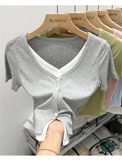 Summer Women T Shirt T-Shirt Woman Clothes Tops Tshirt Female Crop Top Tees Y2k Para Mujer Ropa De Mujer Roupas Feminina Traf