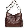 Light Women's Bags for Mom Multi-pocket Design Ladies Crossbody Shoulder Bags Vintage Pu Leather Purses and Handbags Sac A Main