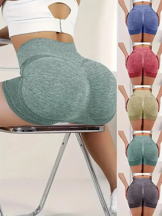 Women Yoga Shorts High Waist Workout Shorts Fitness Yoga Lift Butt Fitness Ladies Yoga Gym Running Short Pants Sportswear