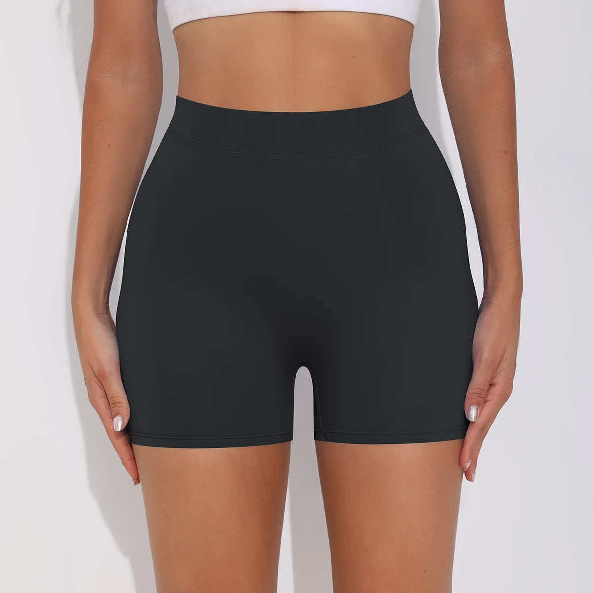 Women's Sexy Stretch Yoga Shorts With Hip Lifting And Abdominal Tightening Tight Fitness Wearing Running Pants Externally