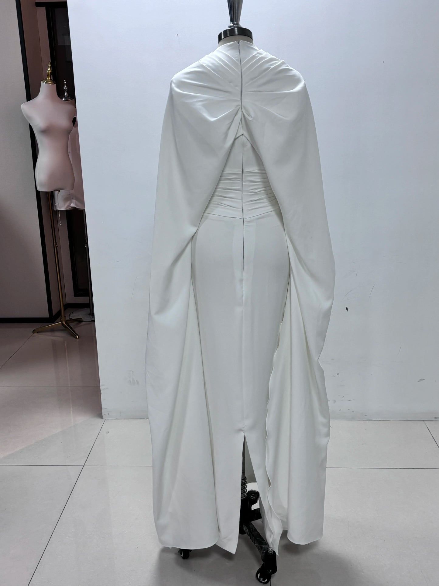 White Women Prom Dresses Elegant A-line Long Sleeves Floor Length Simple Warm Designer High-end Fashion Evening Party Gowns