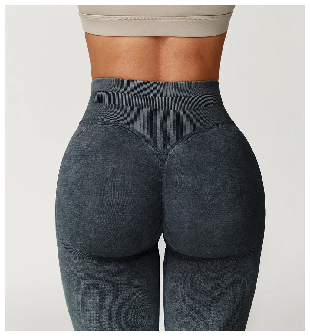 Yoga Pants Impact Leggings Women Seamless Sports Yoga Pant High Waist Ribbed Gym Clothes Fitness Workout Wear Scrunch Bum Tights