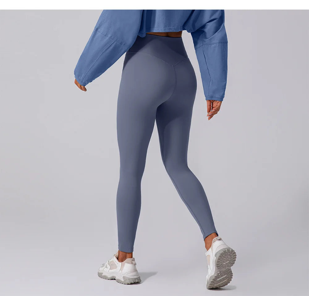 Women's Quick-drying Yoga Pants 2025 High Waist Nude Feeling Gym Leggings Hip Lift Fitness Workout Leggings Running Sports Pants