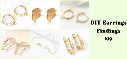 18K Gold Plated Brass Crystal Earrings Findings Earwire Clasps Hooks For DIY Women Handmade Earrings Accessories Wholesale