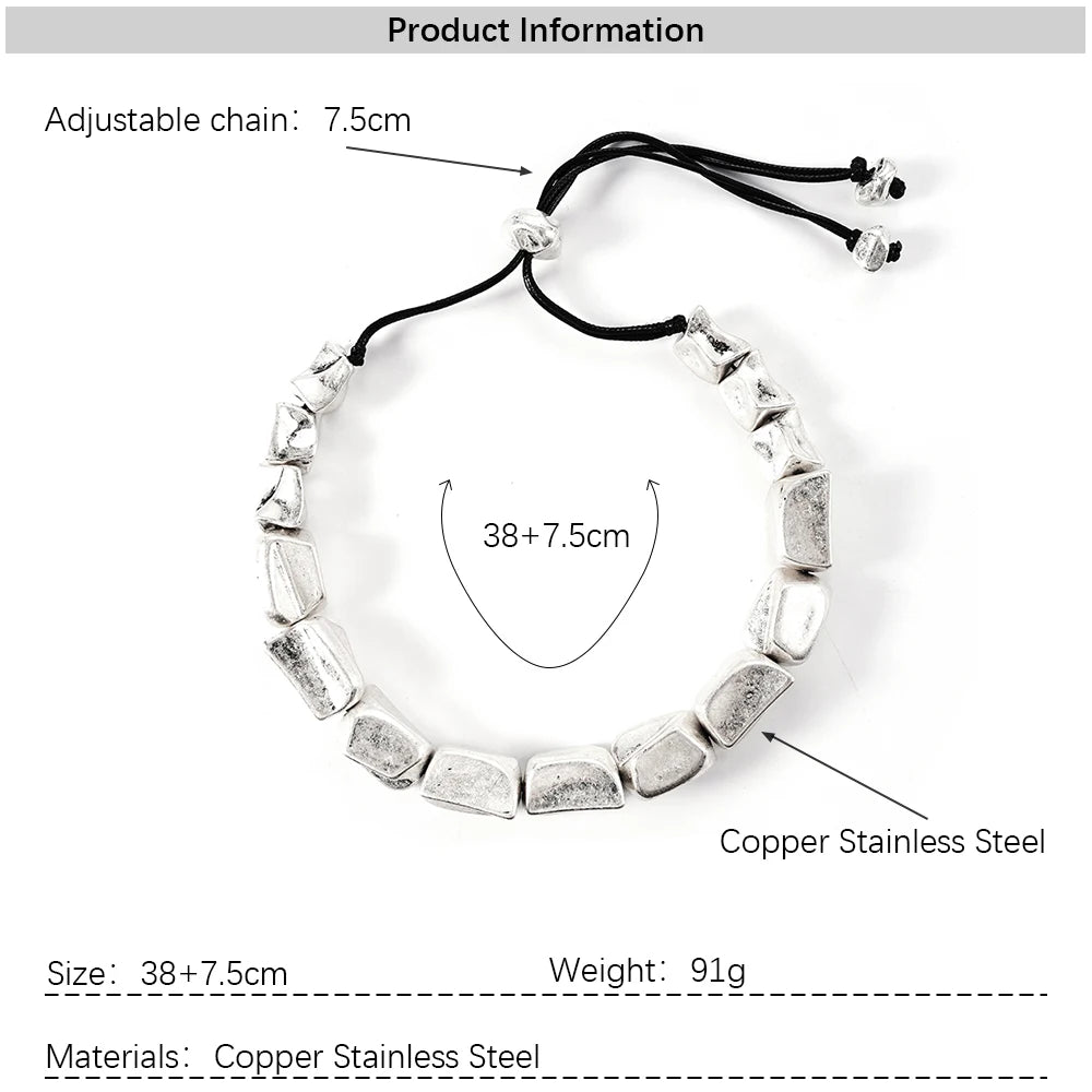 Hip-hop Style Men's And Women's Necklaces 2025 New Concert Runway Accessories With Exaggerated Irregular Collarbone Chains