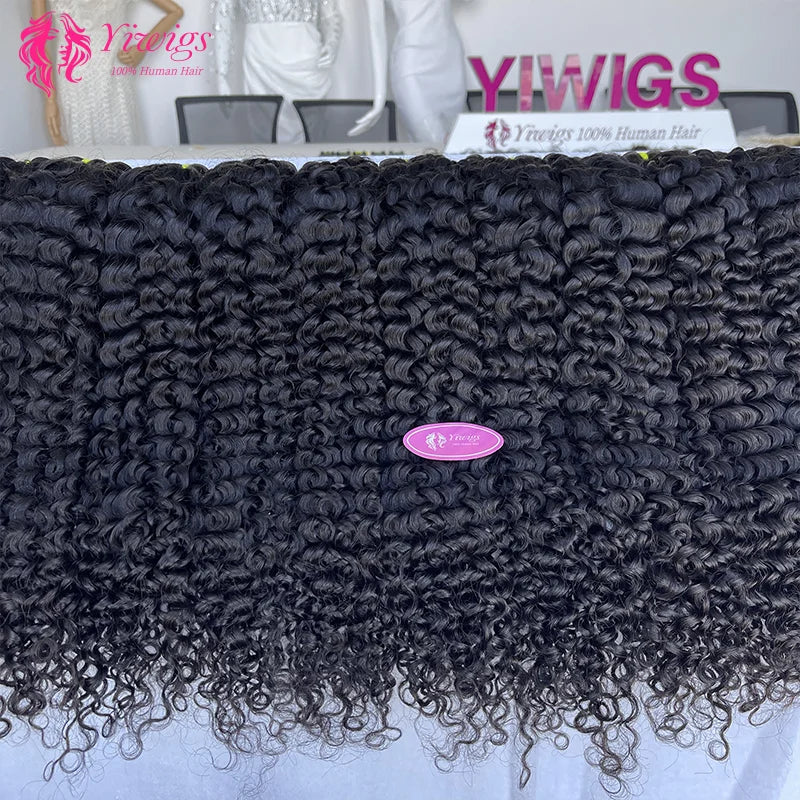 Yiwigs 12A Grade Deep Curly 100% Raw Virgin Human Hair Bundles Vietnamese Unprocesse Curly Hair Weave Extensions For Women