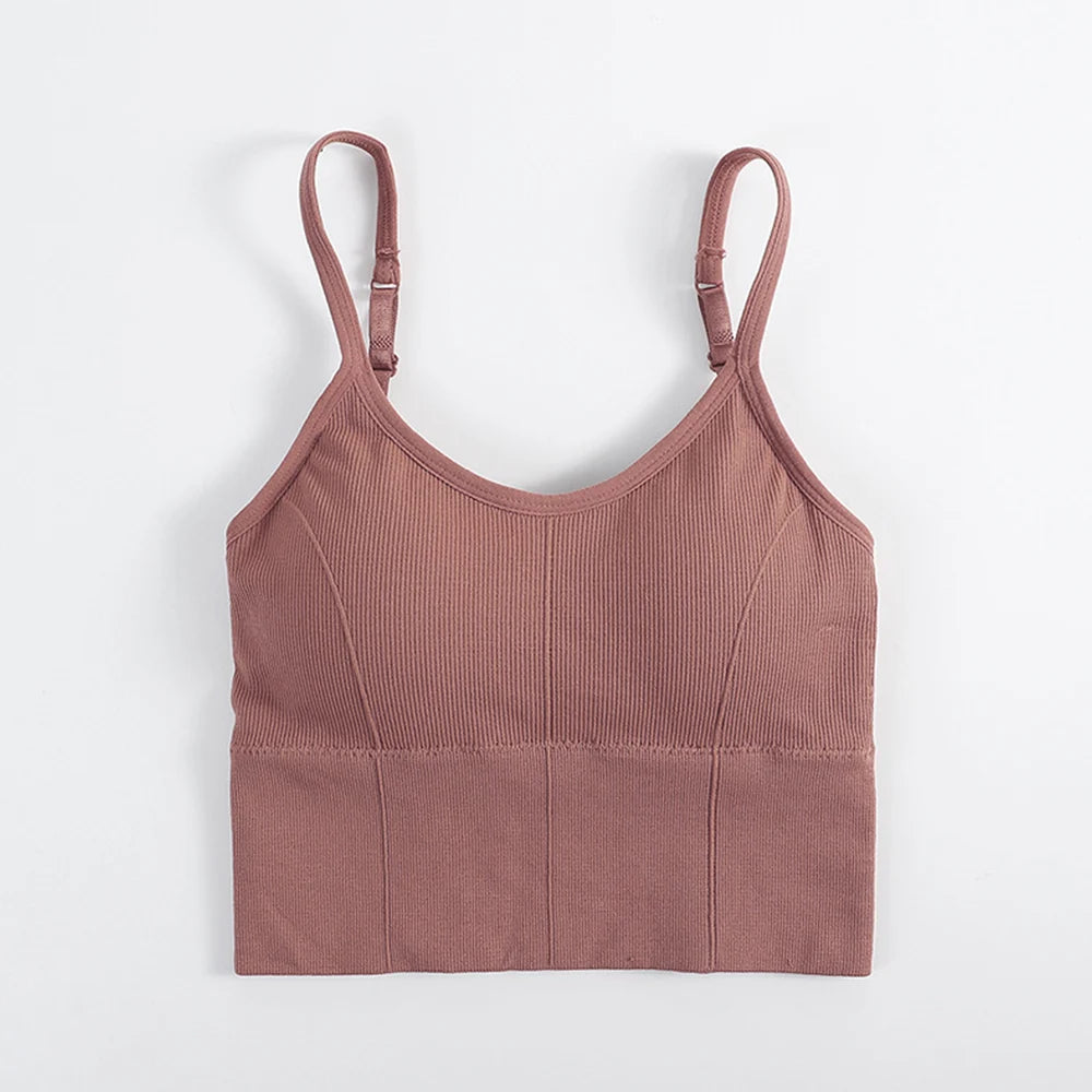Women Sexy Tops Tube Push Up Bra Female Streetwear Sleeveless Camis Seamless Sport Lingerie Tee Crop Top Bandeau Top Tanks