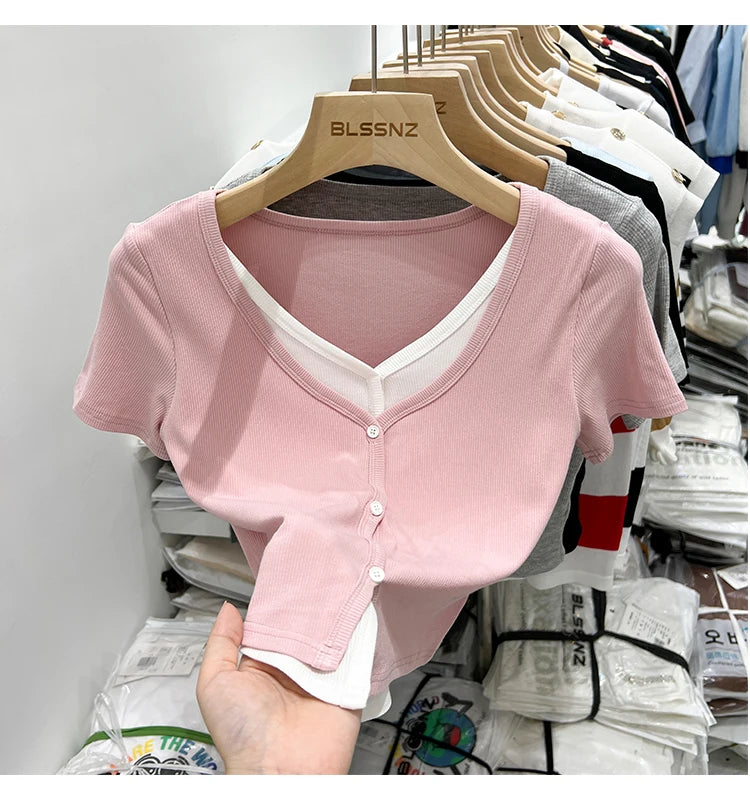 Summer Women T Shirt T-Shirt Woman Clothes Tops Tshirt Female Crop Top Tees Y2k Para Mujer Ropa De Mujer Roupas Feminina Traf