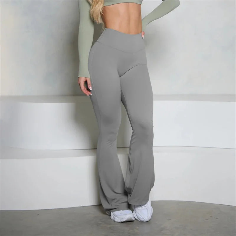 Bum New Yoga Pants Flare Scrunch Butt Pants Women Bell Bottoms Yoga Leggings High Waist Gym Fitness Pants Stretch Workout