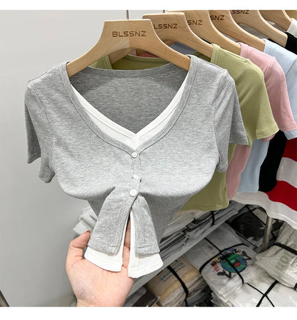 Summer Women T Shirt T-Shirt Woman Clothes Tops Tshirt Female Crop Top Tees Y2k Para Mujer Ropa De Mujer Roupas Feminina Traf