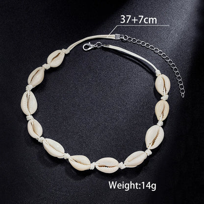 Classic Fashion Shell Beaded Necklace Women's Simple Personalized Handicrafts Gift Clothing Accessories collares para mujer