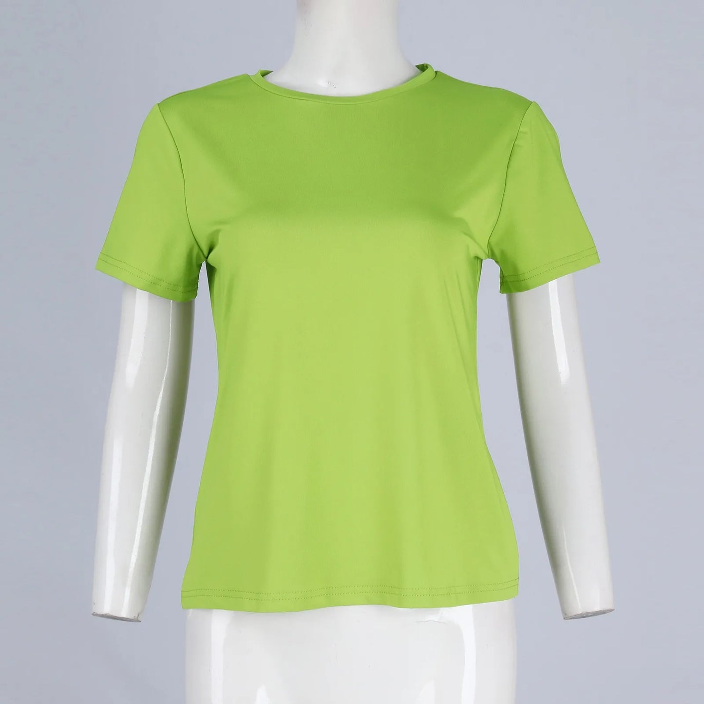 Women Sexy slim fit tops Short Sleeve Soild Sexy Tee blouse Slim Fit Tight Crop-Top t Shirt clothes for women top mujer traf