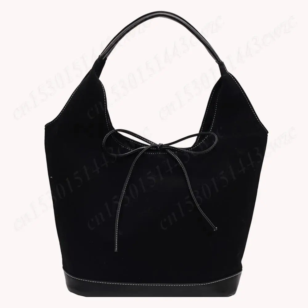 Women PU Tote Bag Designer Shoulder Bags Fashion Bucket Bag Large Capacity Suede Tote Purse Handbag Stylish Commuting Bag