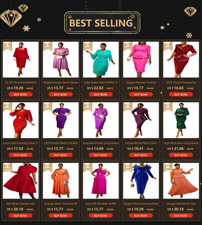 Church Dresses for Women Elegant Ruffles Long Flare Sleeves Sequined Party Bodycon Peplum Classy Occasion African Wedding Guest