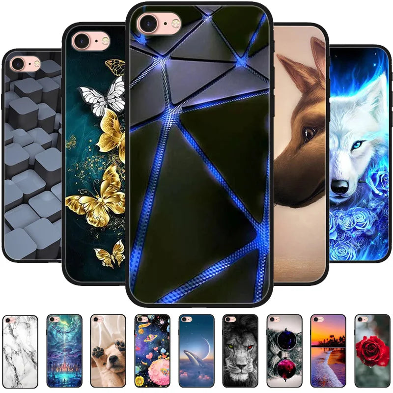 For iPhone 6S 6 Case Silicone Soft Back Phone Cover For iPhone 7 7Plus 6 6S Plus Silicon Cases For iPhone 8 8 Plus Fundas Bumper