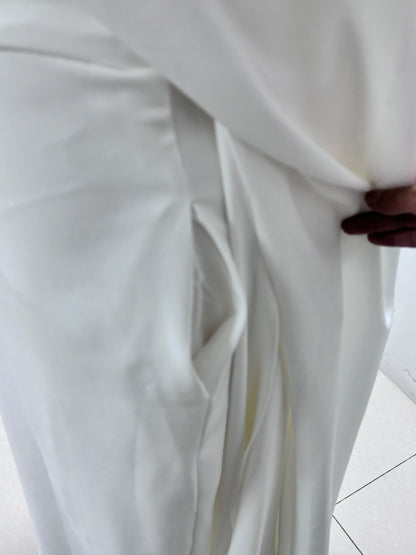 White Women Prom Dresses Elegant A-line Long Sleeves Floor Length Simple Warm Designer High-end Fashion Evening Party Gowns