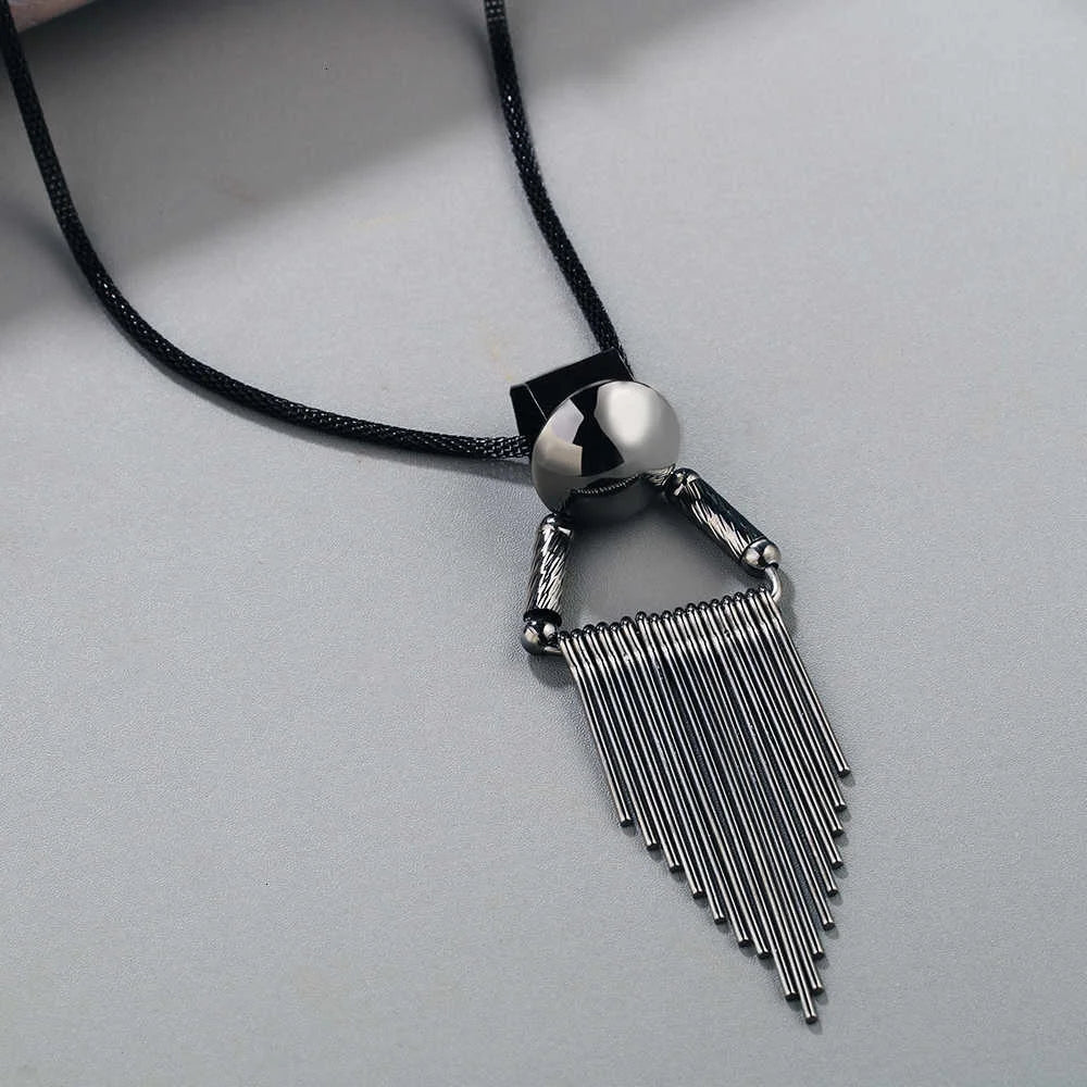 Fashion Long Necklace for Women Collier Femme Vintage Tassel Necklaces & Pendants 2022 Statement Jewelry Collar Mujer Maxi Colar