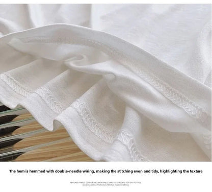 Women T-Shirts Casual Loose New Slightly Transparent O Neck Female Top Thin Sun Protection Tees Spring Summer 2025