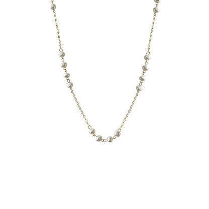 Exquisite Pearl Necklaces Long Neck Chain for Women Vintage Jewellery Romantic Korean Fashion Necklace Trendy Jewelry