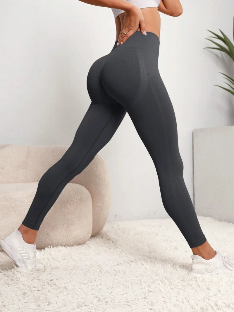 New High Waist Yoga Pants for Women - Tummy Control Leggings, Stretchy Soft Workout Running Pants, Comfortable Gym Sports Pants"